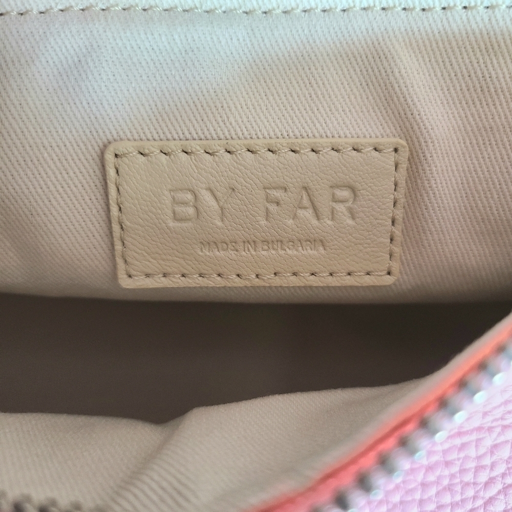 BY FAR Cush Flat Grain Leather Bag, Pink, NWT - Picture 13 of 16